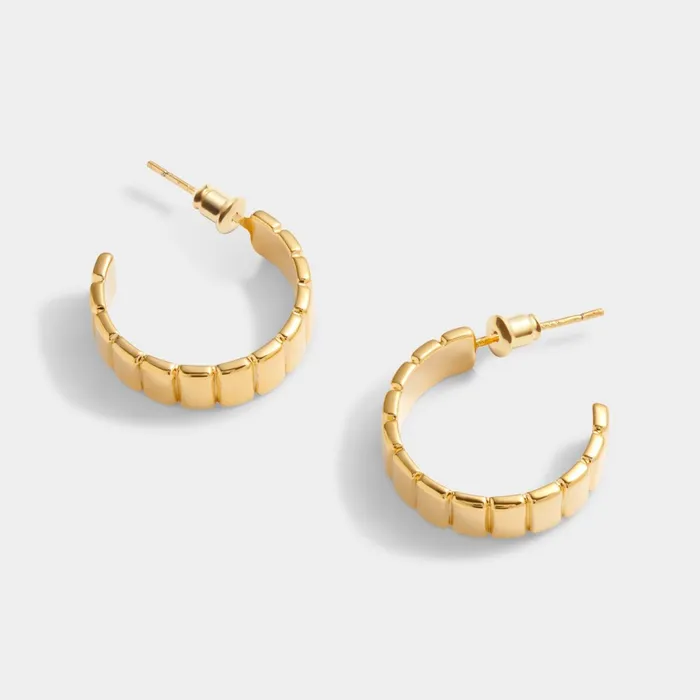 Women Earrings Katie Loxton Optimism039 Waterproof Gold Amulet Hoop Earrings