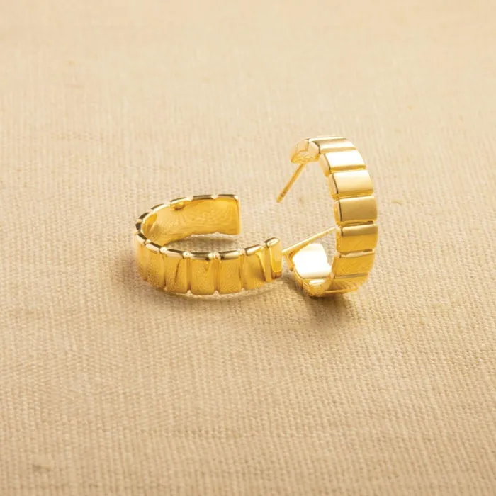 Women Earrings Katie Loxton Optimism039 Waterproof Gold Amulet Hoop Earrings