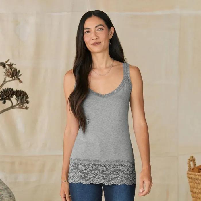 Women Elan Tank Petite Heather Gray Sundance Catalog Petite Styles