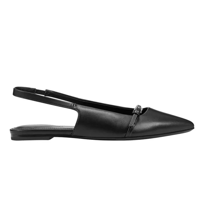 Women Elelyn Slingback Flat Black Marc Fisher Loafers and Flats