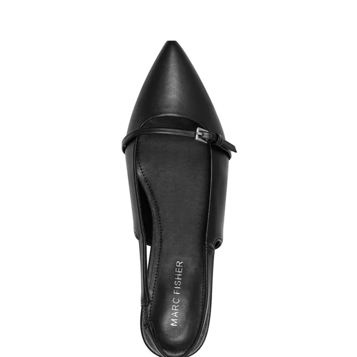 Women Elelyn Slingback Flat Black Marc Fisher Loafers and Flats