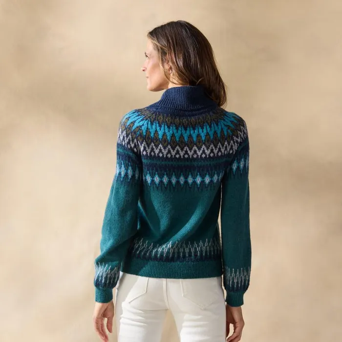 Women Fenella Fair Isle Sweater Jade Sundance Catalog Sweaters Women Fenella Fair Isle Sweater Jade Sundance Catalog Sweaters
