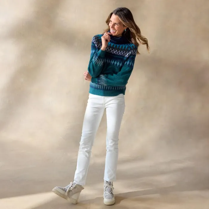 Women Fenella Fair Isle Sweater Jade Sundance Catalog Sweaters Women Fenella Fair Isle Sweater Jade Sundance Catalog Sweaters