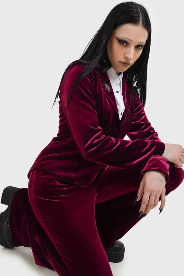 Women Flares Killstar Recently Deceased Velvet Flares