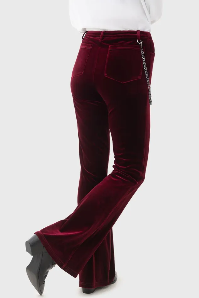 Women Flares Killstar Recently Deceased Velvet Flares