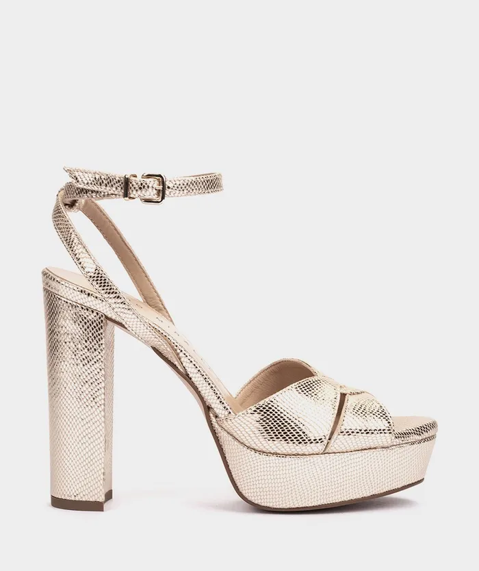Women Gandia Metallic 8211 Heeled Sandals Pedro Miralles