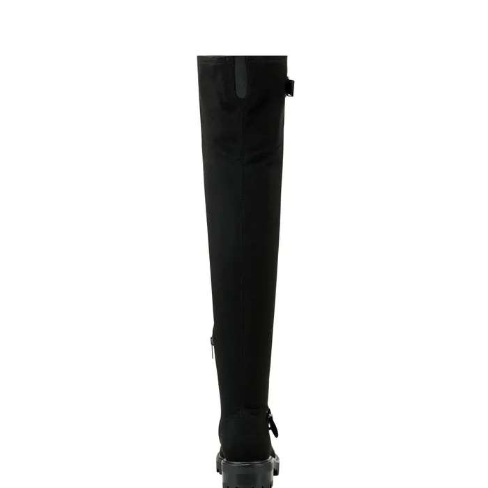 Women Ganven Lug Sole Over The Knee Boot Black Marc Fisher Casual Boots