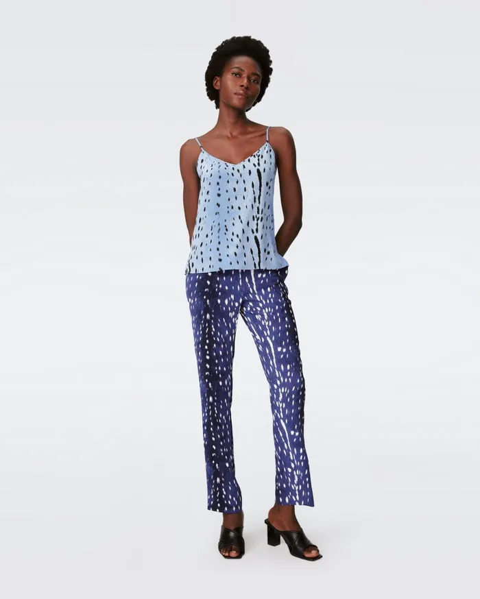 Women Glora Pants Fawn Perfect Navy DVF Pants and Shorts