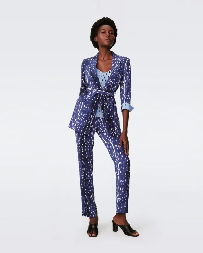 Women Glora Pants Fawn Perfect Navy DVF Pants and Shorts