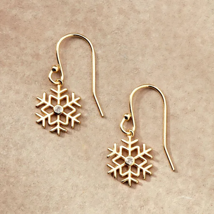 Women Gold Snowfall Earrings Sundance Catalog Earrings