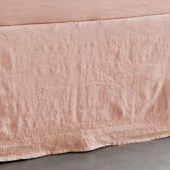 Women Gossamer Linen Embroidery Bedskirt Honeycomb Sundance Catalog Bedding and Bath Women Gossamer Linen Embroidery Bedskirt Honeycomb Sundance Catalog Bedding and Bath