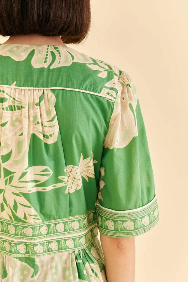 Women Green Lace Monsteras Jumpsuit Lace Monsteras Green FARM Rio Jumpsuits