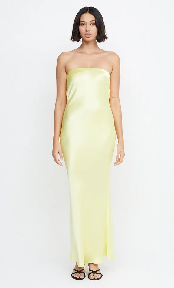 Women Guests Bec Bridge MOON DANCE STRAPLESS DRESS Citron