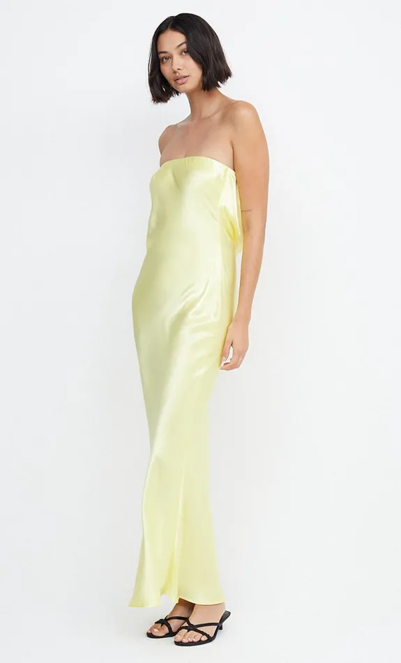 Women Guests Bec Bridge MOON DANCE STRAPLESS DRESS Citron