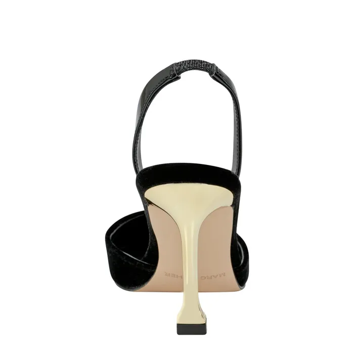 Women Hadya Slingback Pump Black Velvet Marc Fisher Heels and Pumps