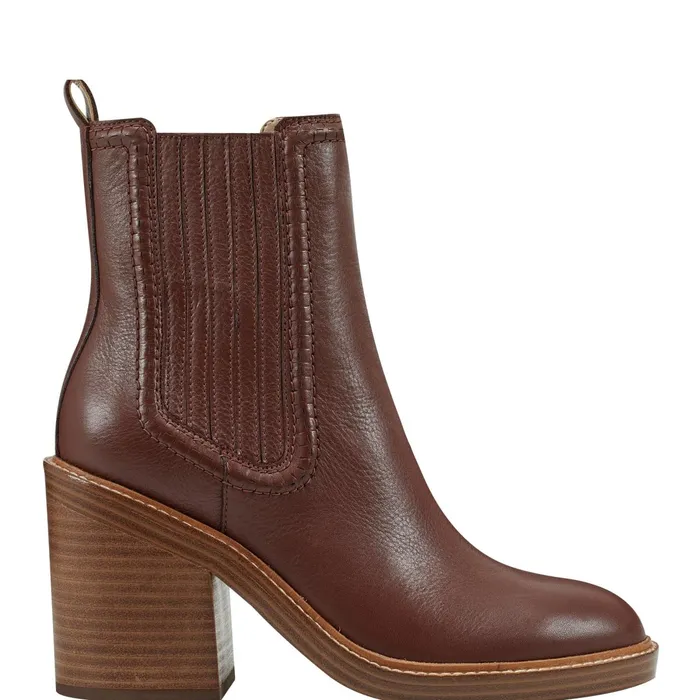 Women Halida Tailored Bootie Dark Natural Marc Fisher Booties