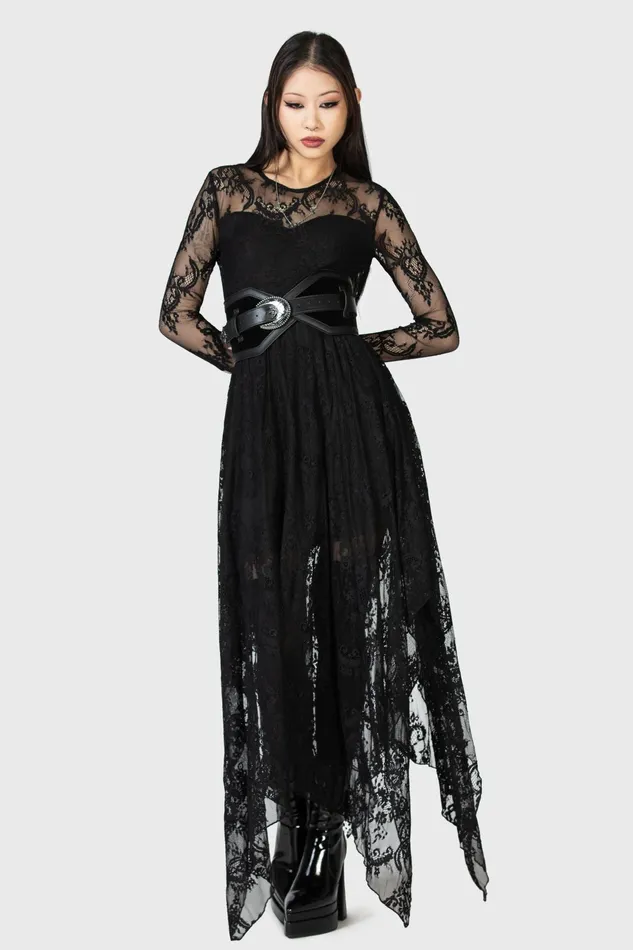 Women Harnesses and Belts Killstar Funeral Web Waist Belt