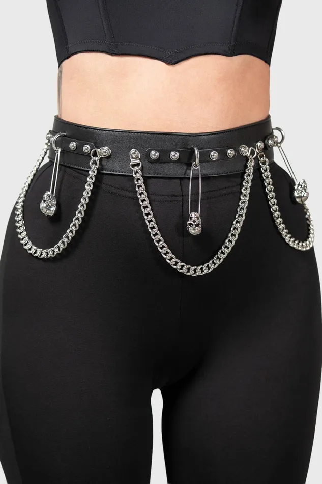 Women Harnesses and Belts Killstar Punktured Belt