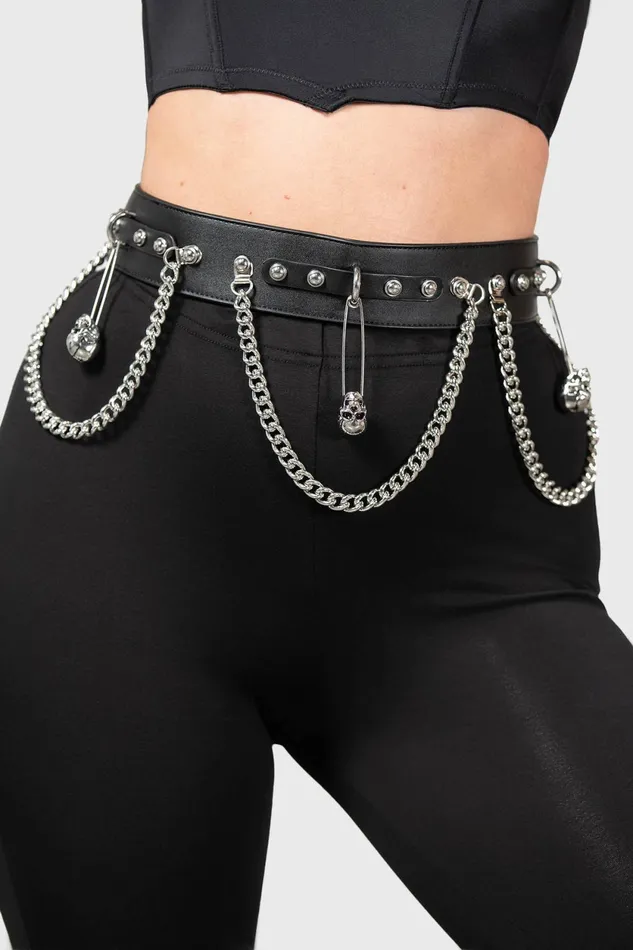 Women Harnesses and Belts Killstar Punktured Belt