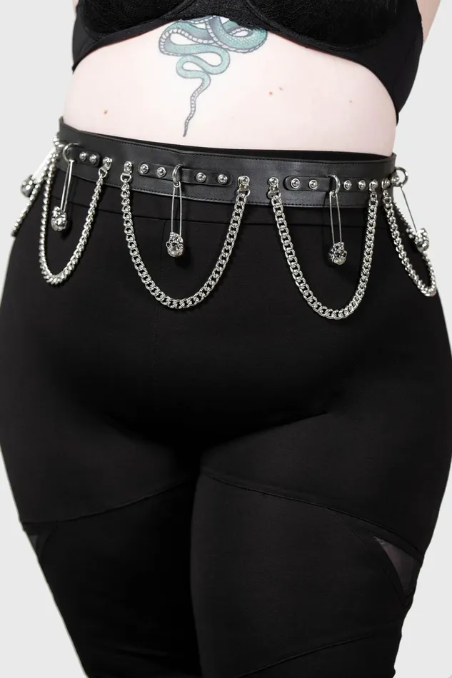 Women Harnesses and Belts Killstar Punktured Belt