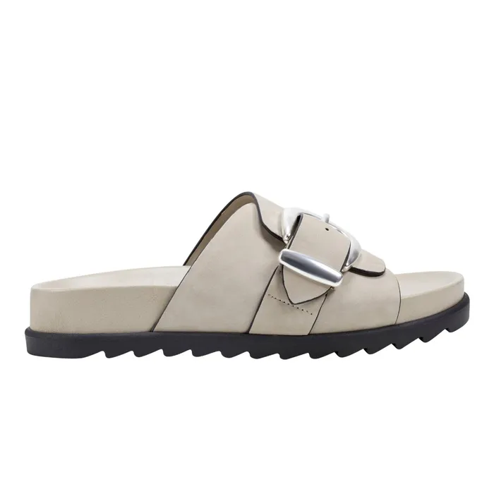 Women Hattie Footbed Slide Sandal Light Natural Marc Fisher Mules and Slides