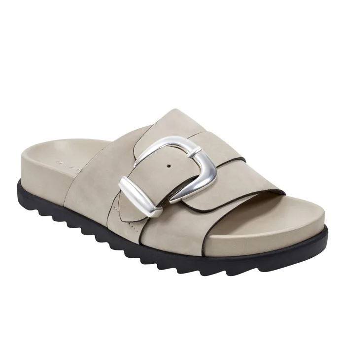 Women Hattie Footbed Slide Sandal Light Natural Marc Fisher Mules and Slides