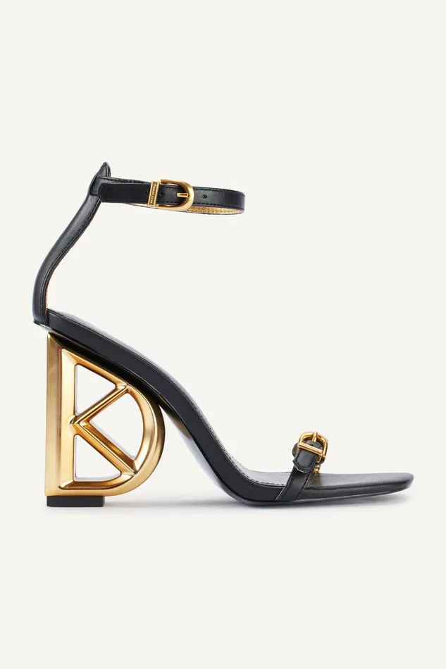 Women Heels And Wedges Donna Karan DK ANKLE STRAP SANDAL Black