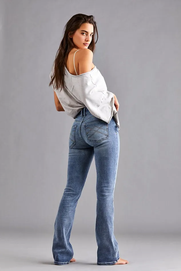 Women HighRise Jeans Free People Shayla Bootcut Jeans Sierra