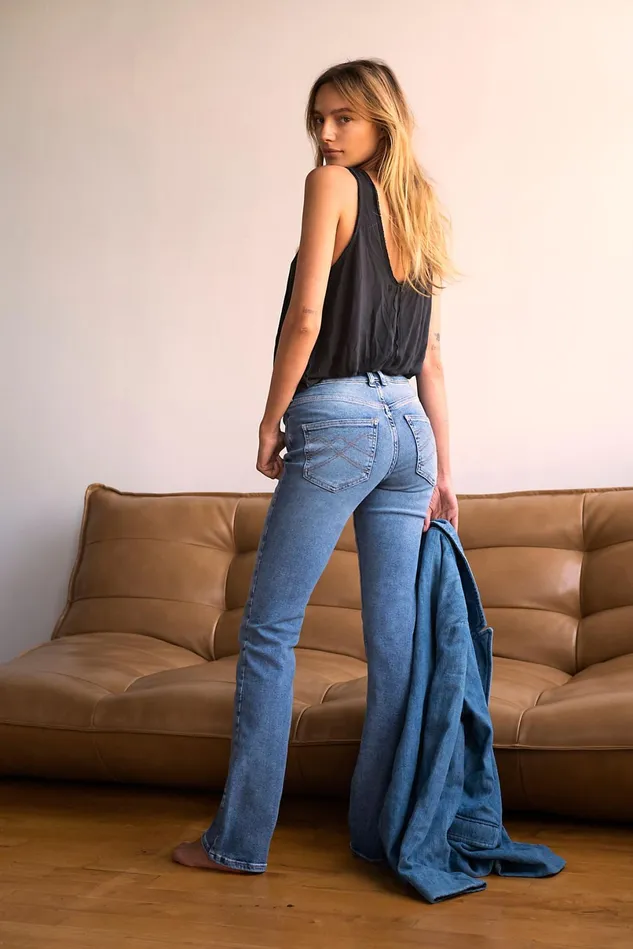 Women HighRise Jeans Free People Shayla Bootcut Jeans Sierra