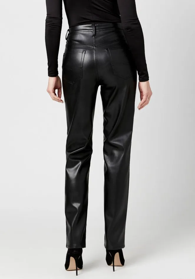 Women High Rise Jessie Pleather Pants Black Buffalo David Bitton Pants