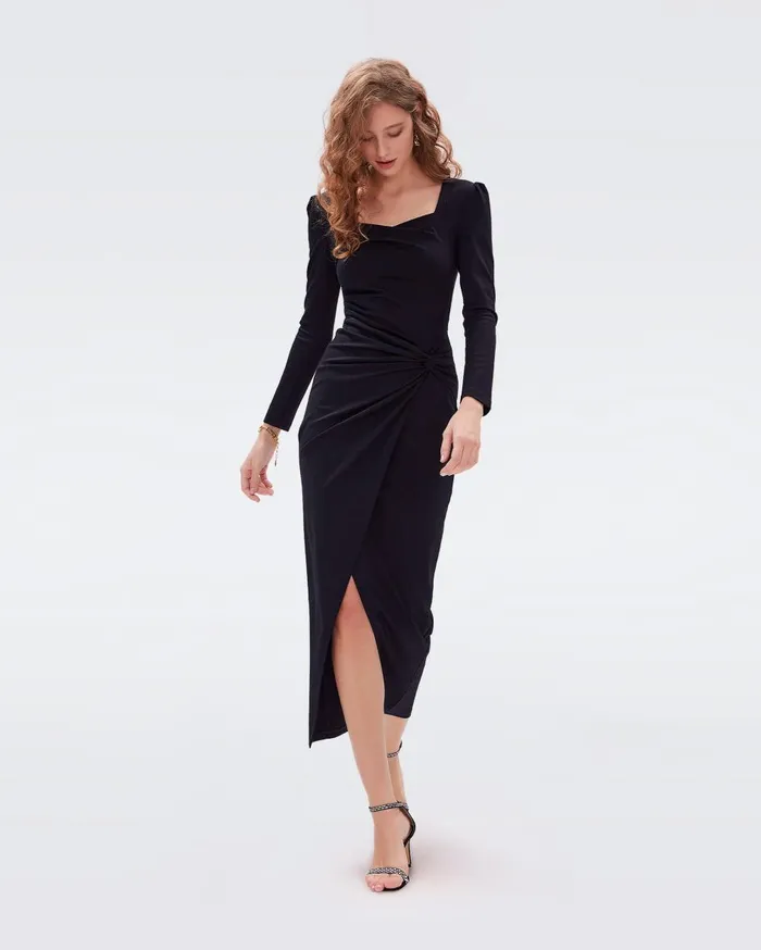 Women Hughie Dress Black DVF Dresses