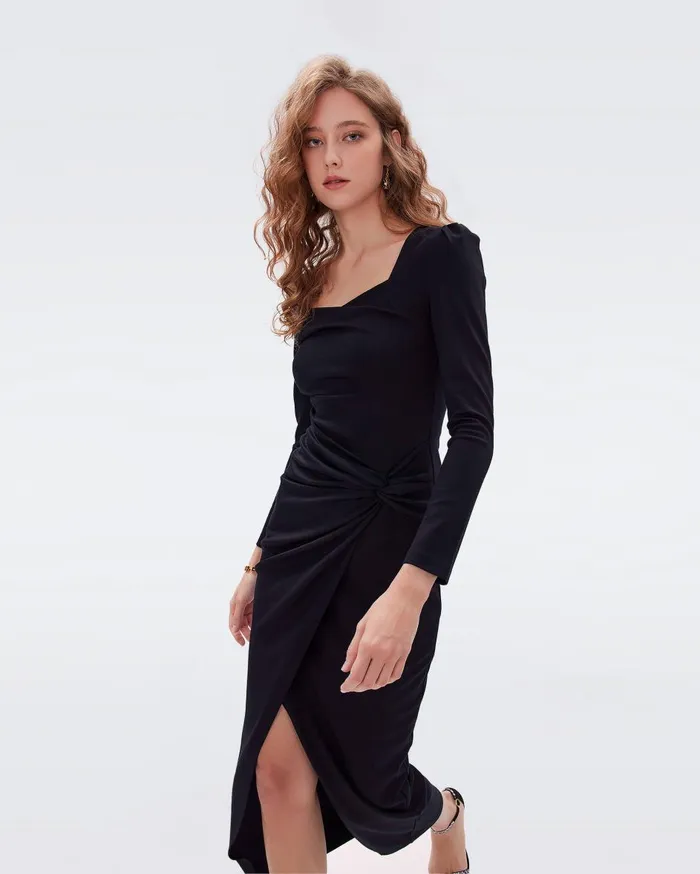 Women Hughie Dress Black DVF Dresses