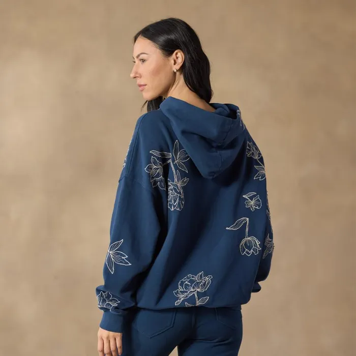 Women Ice Falls Hoodie Indigo Sundance Catalog Tops