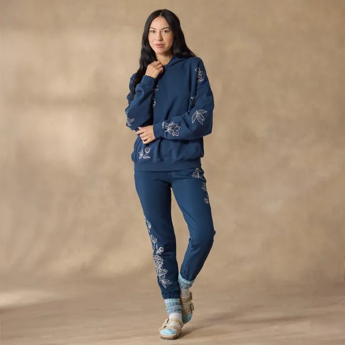 Women Ice Falls Hoodie Indigo Sundance Catalog Tops
