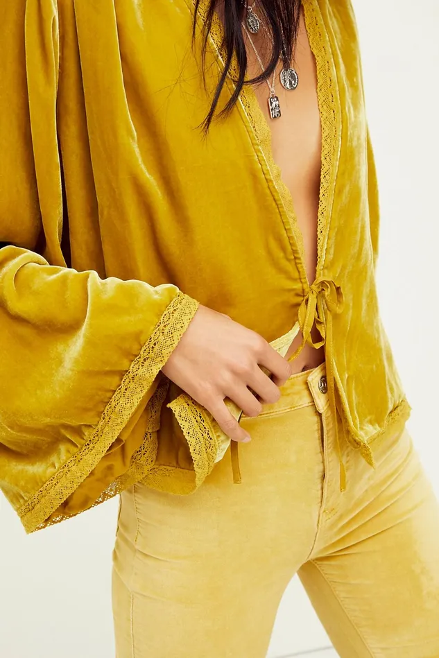 Women Jackets Free People Velvet Bed Jacket Teen Spirit