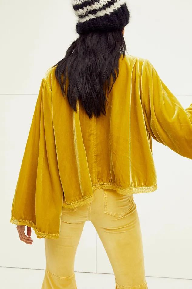 Women Jackets Free People Velvet Bed Jacket Teen Spirit