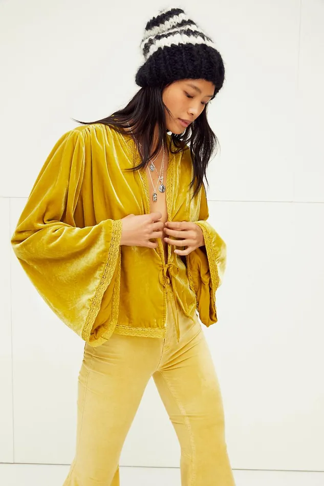 Women Jackets Free People Velvet Bed Jacket Teen Spirit