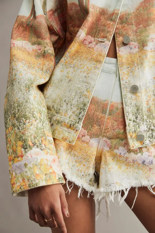 Women Jean Shorts Free People Desert Bloom Set Desert Bloom