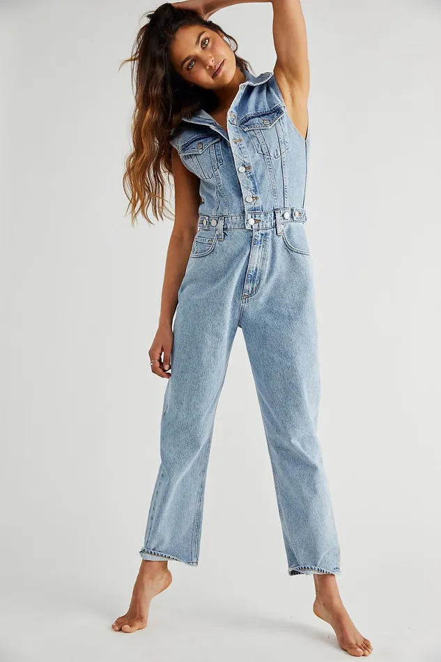 Women Jumpsuits Free People AGOLDE Blanca Sleeveless Jumpsuit Drive