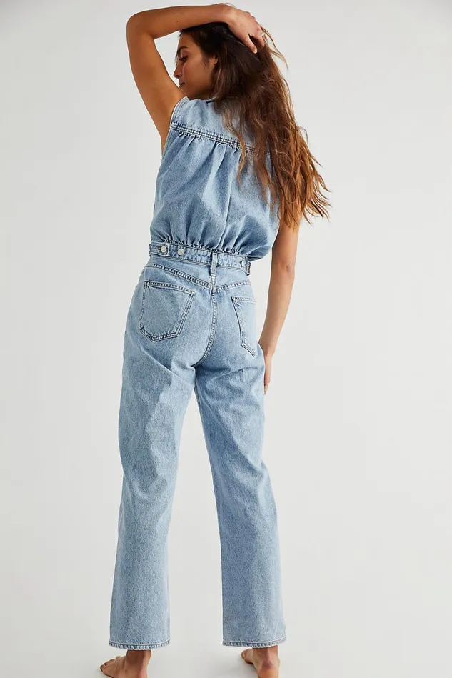 Women Jumpsuits Free People AGOLDE Blanca Sleeveless Jumpsuit Drive