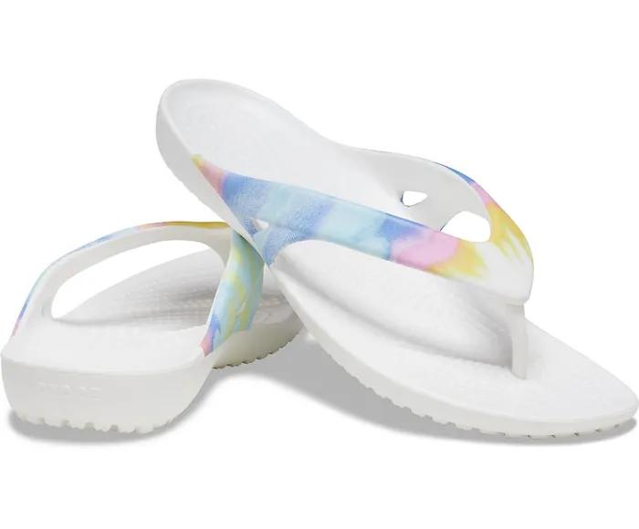 Women Kadee II Printed Flip Multi White Crocs Sandals