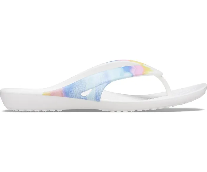 Women Kadee II Printed Flip Multi White Crocs Sandals