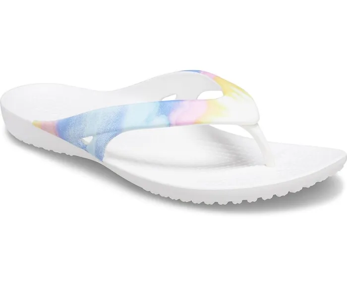 Women Kadee II Printed Flip Multi White Crocs Sandals