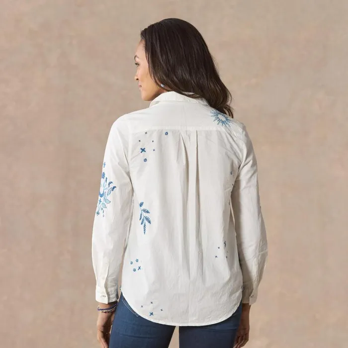 Women Karina Embroidered Shirt White Sundance Catalog Tops Women Karina Embroidered Shirt White Sundance Catalog Tops