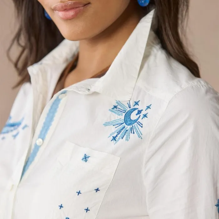 Women Karina Embroidered Shirt White Sundance Catalog Tops Women Karina Embroidered Shirt White Sundance Catalog Tops