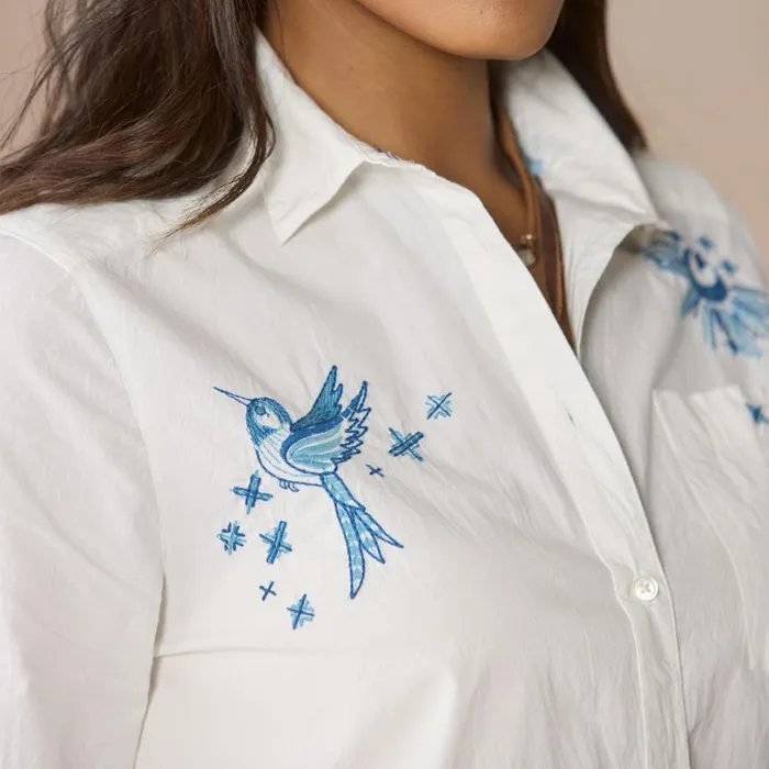 Women Karina Embroidered Shirt White Sundance Catalog Tops Women Karina Embroidered Shirt White Sundance Catalog Tops