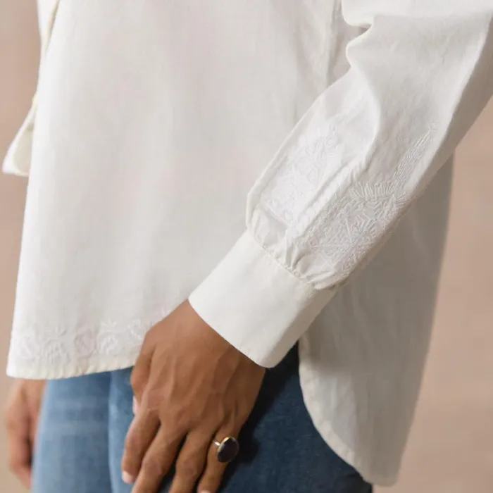Women Karla Embroidered Shirt Caviar Sundance Catalog Tops Women Karla Embroidered Shirt Caviar Sundance Catalog Tops