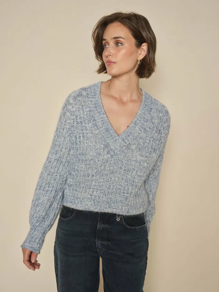 Women Knits MOS MOSH MMJaylin Vneck Knit Set Sail