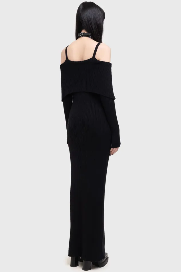 Women Knitted Killstar Shadow Empress Dress