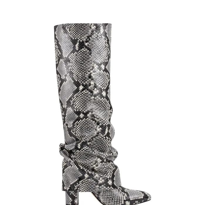 Women Lalita Foldover Dress Boot Snake Print Marc Fisher Dress Boots
